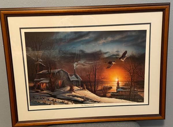 Terry Redlin Framed Picture. "The Sharing Season" 1