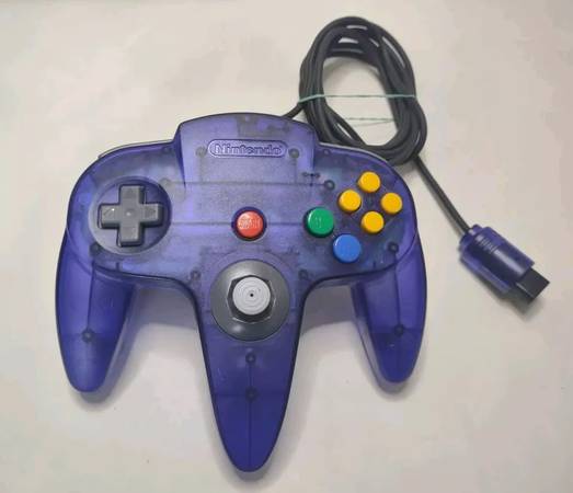 Official Nintendo 64 Controller- Atomic Clear Purple -N64-OEM-RARE 1