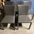 5 crate & barrel leather dining room chairs 2 thumbnail