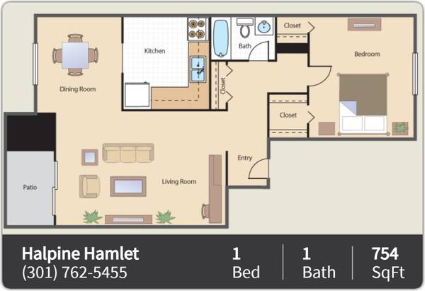 $1,585 / 1hab - 754ft2 - Un mundo de estilo: ¡Espacios excepcionales de 1 hab., 754 pies cuadrados! (Rockville)63822293804931121
