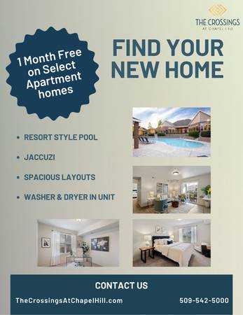 $1,615 / 1br - 992ft2 - ONE MONTH FREE SPECIAL TOURS AVAILABLE NOW ! (6626 Chapel Hill Blvd, Pasco, WA)63779894695043120