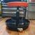 Adjustable Height Shop Stool w/ Casters & Red Padded Seat 2 thumbnail