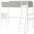 Ikea Loft Bed - Vitval - with desk, light gray, steel twin loft bed 1 thumbnail