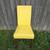 Modern Yellow Leather Chair with Brown Wood Legs 1 thumbnail