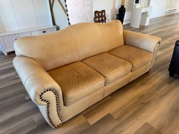 Leather Queen Sofa Sleeper Pullout Bed 1