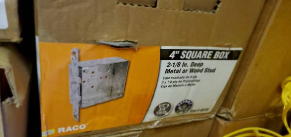 4”square electrical box 1