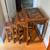 Vintage Set of 4 Asian Solid Wood Hand Carved Nesting Tables 12 thumbnail