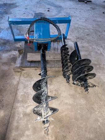 Skid steer hydraulic auger attachment 1