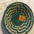 EL PASO SADDLE BLANKET SOUTHWEST DECORATIVE BASKET 9" GREEN [NEW] 7 thumbnail