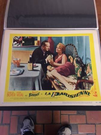 Brigitte Bardot Charles Boyer "La Parisienne" original 11"x14" poster 1