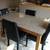 Pier 1 marble table and 4 faux leather dining chairs PICK UP BY 8/26 1 thumbnail