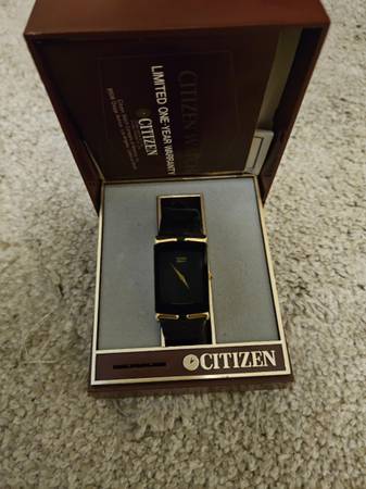 Vintage Citizen Elegance Black Face Watch 1