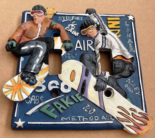 Snowboard Duplex Light Switch Cover 1