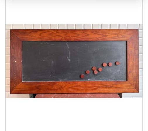 Large Wood Framed Chalkboard 44.5" x 22" Bulletin Board 1