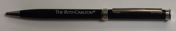 The RITZ CARLTON Black Ball Point Twist Metal Pen Collectible 1
