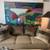 LARGE MODERN SIGNED ABSTRACT PAINTING 9x7'  Acrylic on canvas 3 thumbnail
