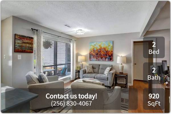 $1,080 / 2br - 920ft2 - A fresh take on living: Explore our 2 BR, 920 Sq Ft spaces. (Huntsville - Across from Post Office)63801834406529121