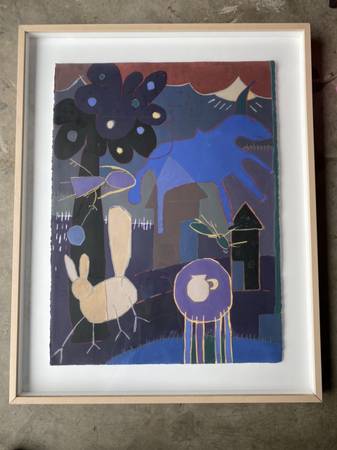 Original Monotype Print with Floating Fame -- 1997 1