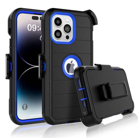 Iphone CASE 14/14 Pro Max Case w Built-in Screen Protector +Belt Clip 1