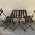 Outdoor Wood & Metal Bistro Set 4 thumbnail