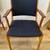 Reupholstered Mid Century DScan Teak Wood Black Fabric Arm Chair 3 thumbnail