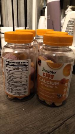 Lifeable Kids 500mg Calcium plus Vitamin D3. 60 Gummies, multiple 1