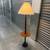 Solid Danish Teak Bulbous Floor Lamp With Side Table 4 thumbnail