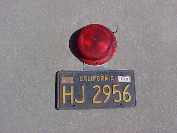 License Plate with Light / Yard Art 1