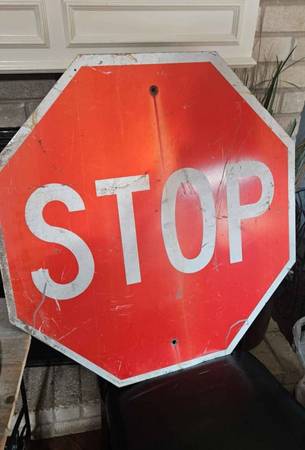 Large STOP metal Sign 30x30 1