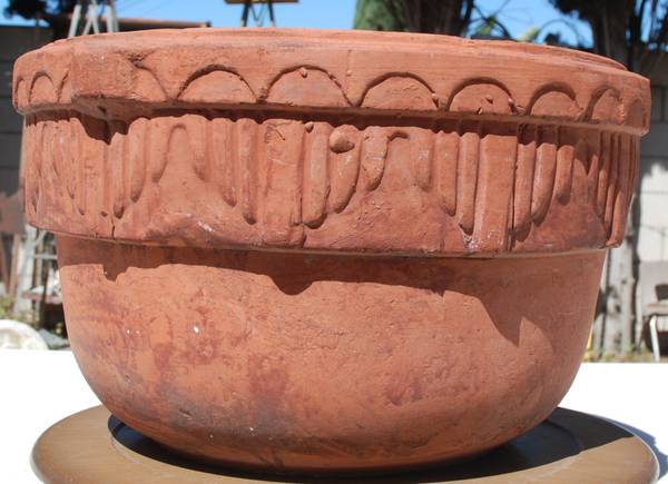 1920's Bauer Antique Red Ware Hanging Pot. Indian Pot 1