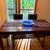 wood kitchen table & 4 leather (imitation) chairs & 2 stools 6 thumbnail
