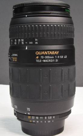 Quantaray 70-300mm Macro lens for Nikon 1