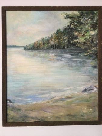 Painting lakeside NH artist 1