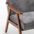 2 Piece Brown and Grey Mid Century Accent Chairs Set 3 thumbnail