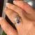 Natural Diamonds and Natural Sapphire 14K Gold White Gold Ring (Size 6 16 thumbnail