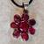 Genuine Unpolished Red Ruby 18” Sterling Silver Necklace 1 thumbnail
