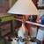 Beautiful Vintage Bohemian glass lamp with marble base 1 thumbnail