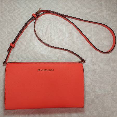 MICHAEL KORS Orange Crossbody Purse 1