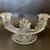 Vintage Fostoria Double Candlestick Navarre Etched Glass Flowers Base 2 thumbnail