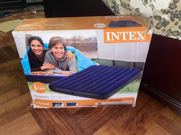 Intex 9” Inch Queen Size Couch Guest Air Aero Bed Airbed Mattress 1