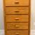 Light Oak Finish 5-Drawer Highboy Dresser! 6 thumbnail