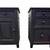 Pair of bedside tables chest black chalk paint set of 2 1 thumbnail