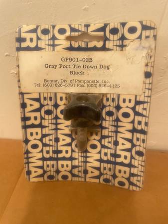 BOMAR. Gray Series Portlight Tie Down Dog – Black 1