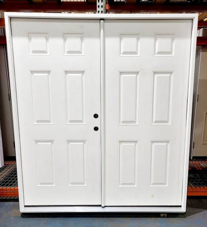 New 72" 6 Panel LH Inswing Fiberglass Exterior French Door 1
