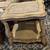 Solid wood antique white marble top sofa side table end nightstand stand den TV 6 thumbnail