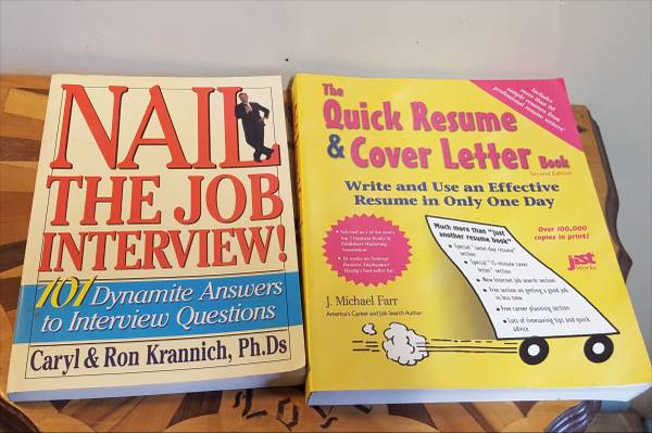 Two Job books - Nail the interview, Quick resume and Cover Letter 1