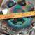 VTG Carnival Glass Dish Blue Iridescent Diamond Cut  And Ruffled 1 thumbnail