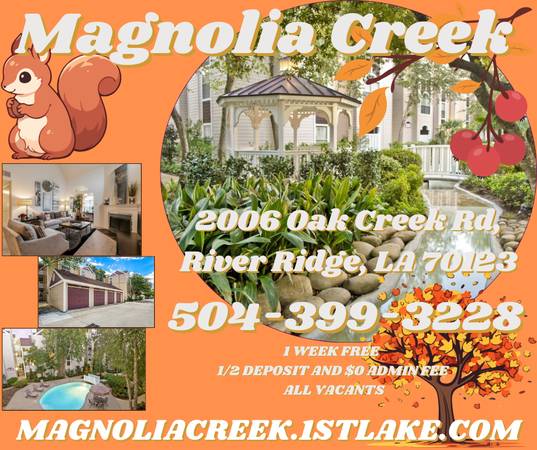 $1,235 / 1br - 893ft2 - Specials ! 1/2 off Deposit and $0.00 Admin fee 1BED 1BATH 1 week free (River Ridge)63903651098242120