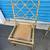 Pair (2) Chinoiserie MCM Faux Bamboo Gold Painted Steel Metal Chairs 4 thumbnail