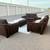 Large Brown Sofa Loveseat Chair + Ottoman - Delivery 6 thumbnail